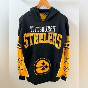 NFL Pittsburgh Steelers Black and Gold UGLY SWEATER GUC